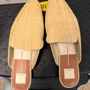 Dolce Vita Natural Beige Woven Slip-On Loafers